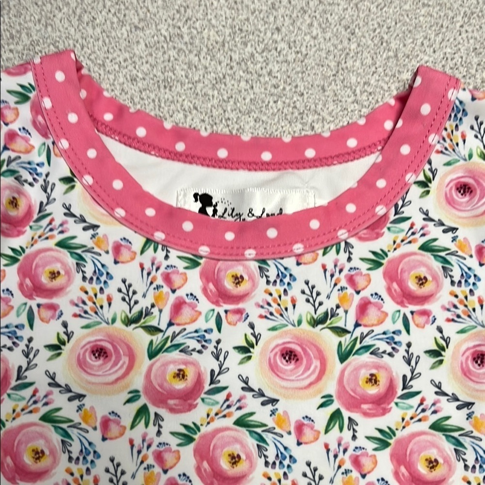 Floral Pink Kids swimsuit - Picture 7 of 9